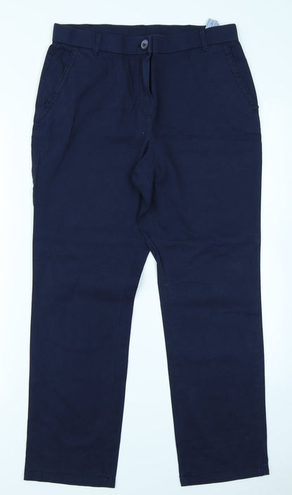 Classic Womens Blue   Chino Trousers Size 12 L24 in