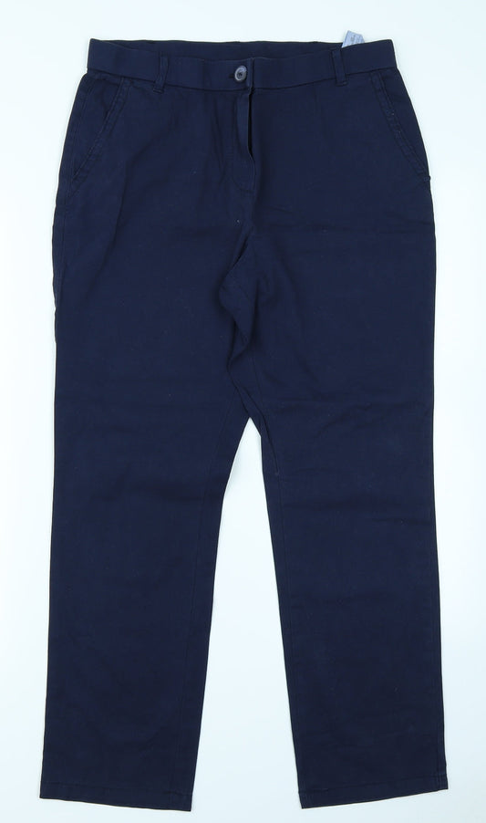 Classic Womens Blue   Chino Trousers Size 12 L24 in