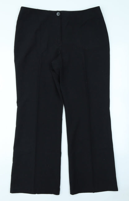 M&S Woman Womens Black   Trousers  Size 14 L27 in