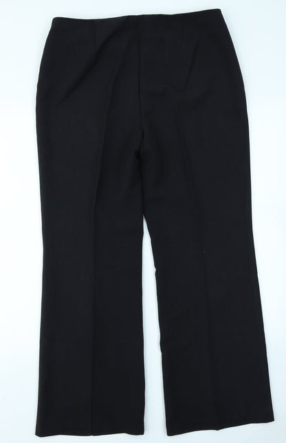 M&S Woman Womens Black   Trousers  Size 14 L27 in