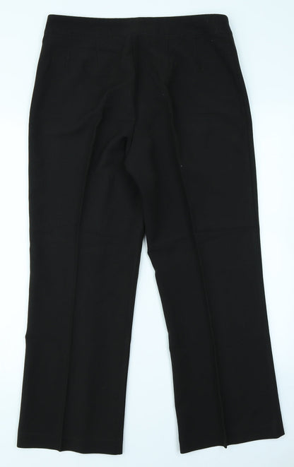 Mia Moda Womens Black   Trousers  Size 12 L25 in