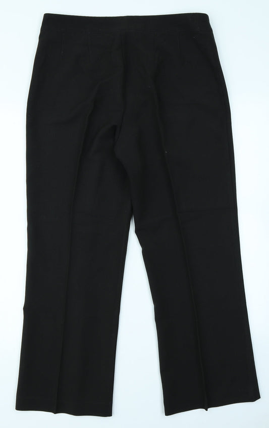 Mia Moda Womens Black   Trousers  Size 12 L25 in