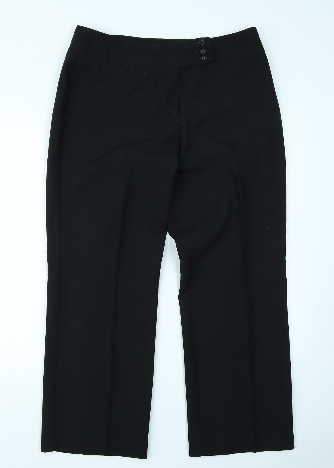 Womens UK Size 14 M&S Woman Regular Fit  Black Trousers