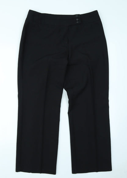 Womens UK Size 14 M&S Woman Regular Fit  Black Trousers
