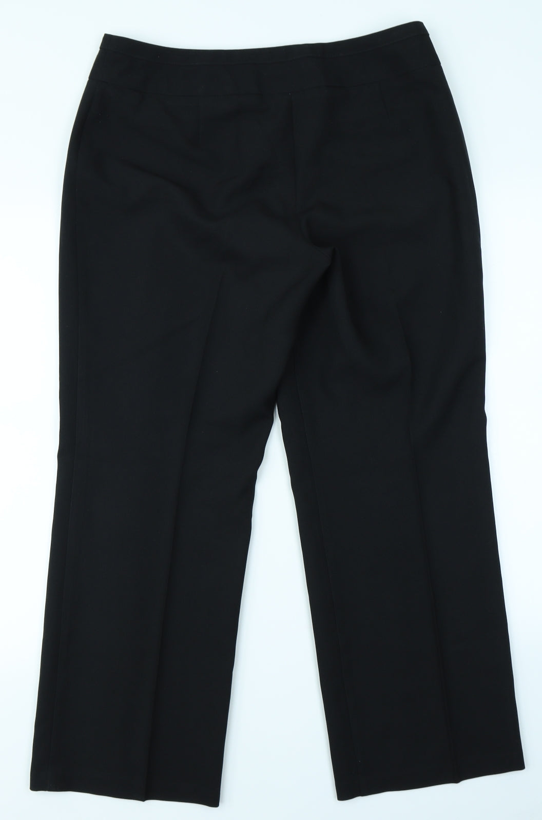 Womens UK Size 14 M&S Woman Regular Fit  Black Trousers