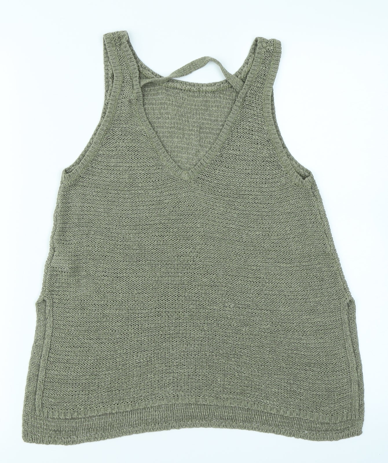 Womens UK Size 8 New Look Green Basic Tank