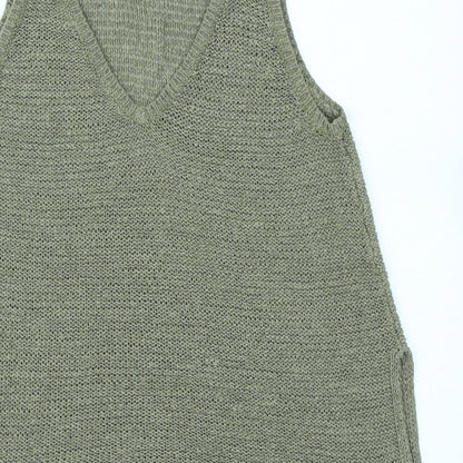 Womens UK Size 8 New Look Green Basic Tank