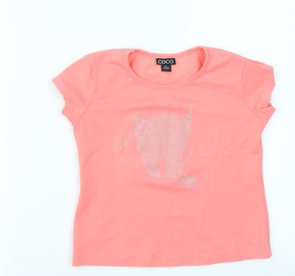 COCO Girls Pink   Basic T-Shirt Size L