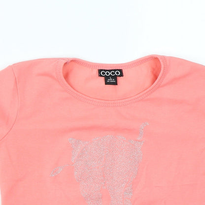 COCO Girls Pink   Basic T-Shirt Size L