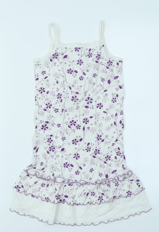 smiles Girls White Floral  A-Line  Size 5 Years