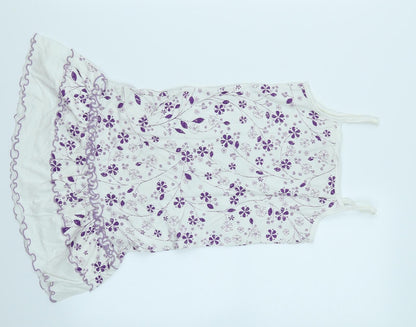 smiles Girls White Floral  A-Line  Size 5 Years