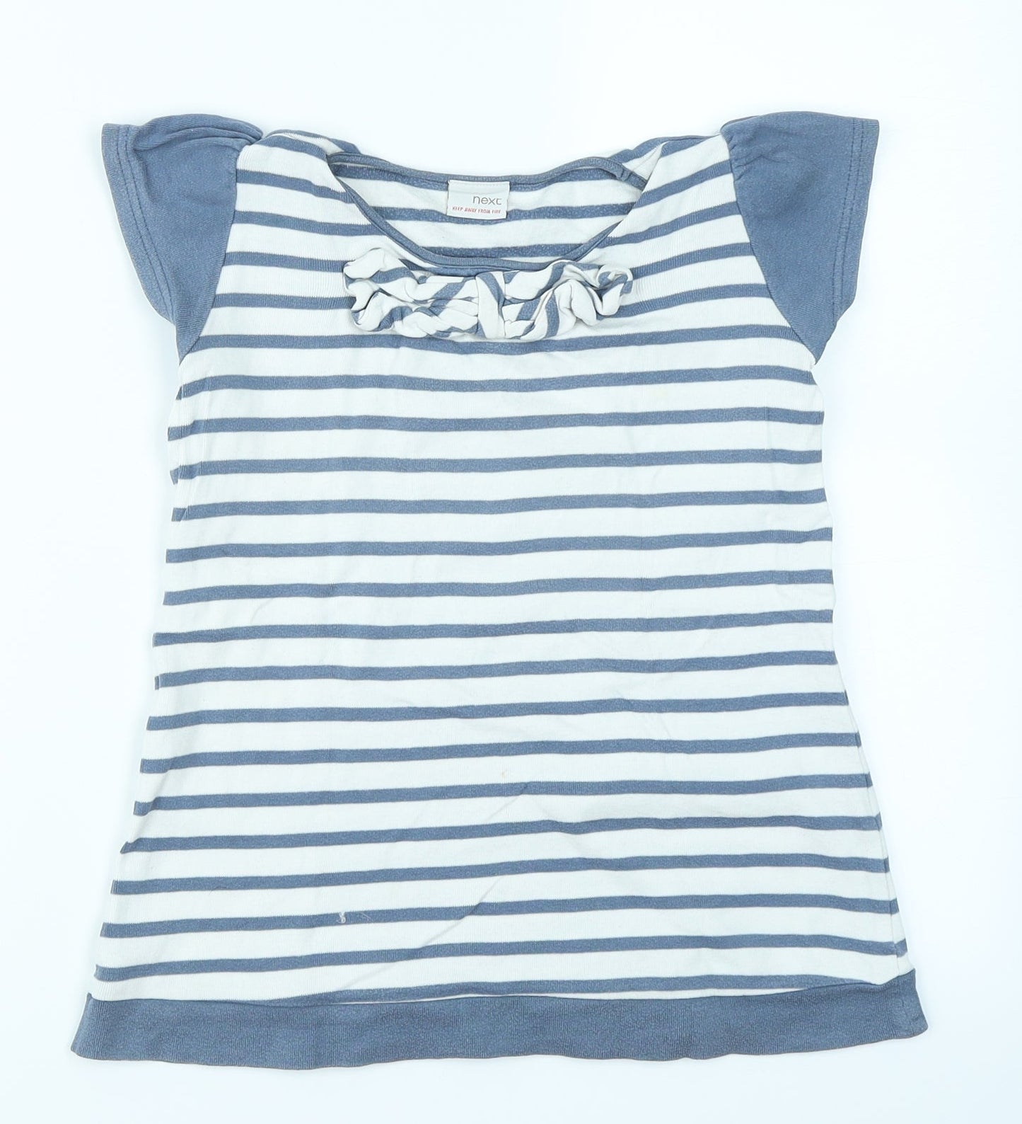 NEXT Girls Blue Striped Knit Jumper Dress  Size 3-4 Years