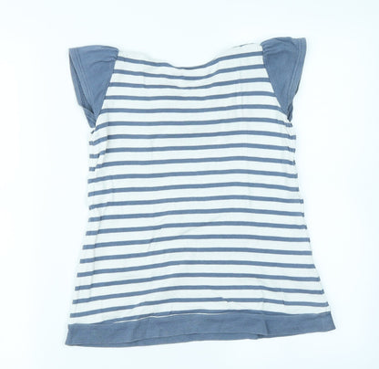 NEXT Girls Blue Striped Knit Jumper Dress  Size 3-4 Years