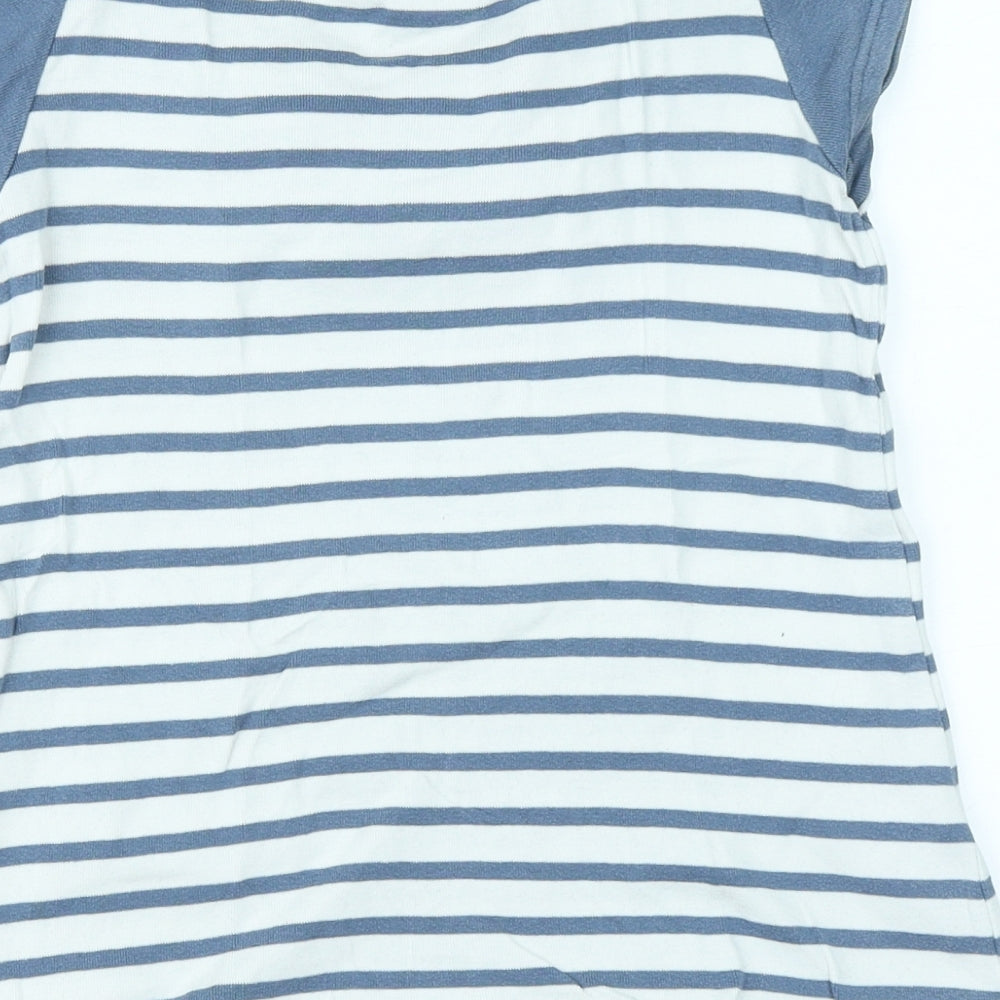 NEXT Girls Blue Striped Knit Jumper Dress  Size 3-4 Years