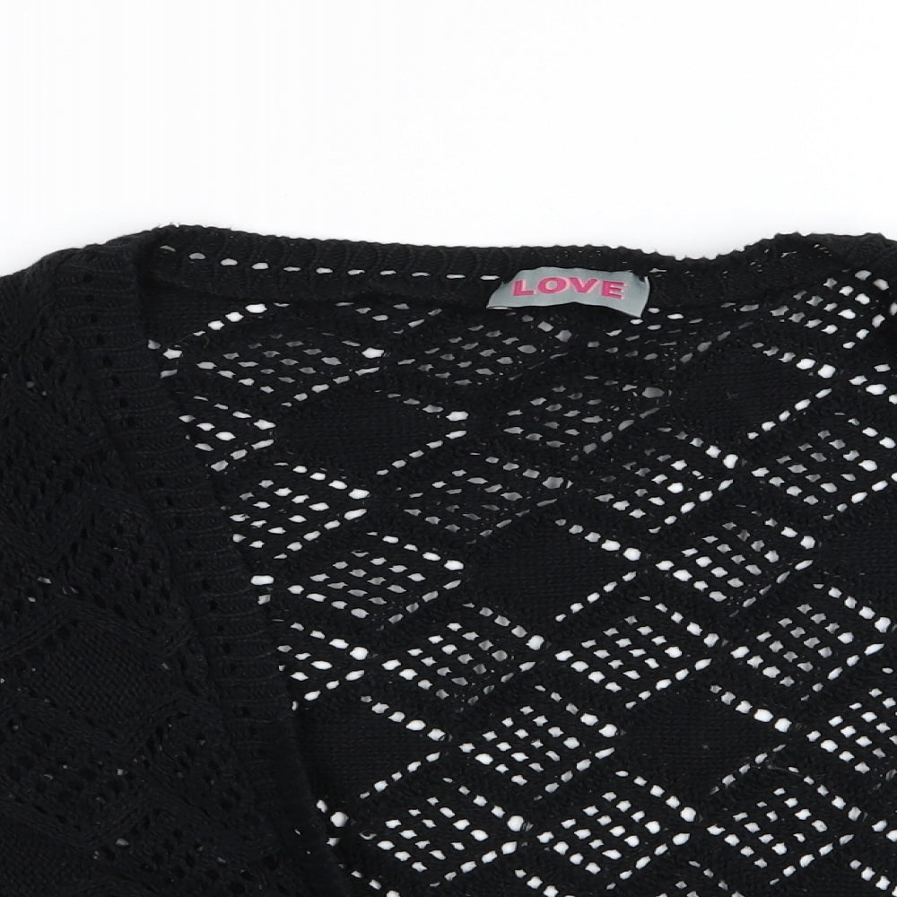Love Womens Black   Cardigan Jumper Size S