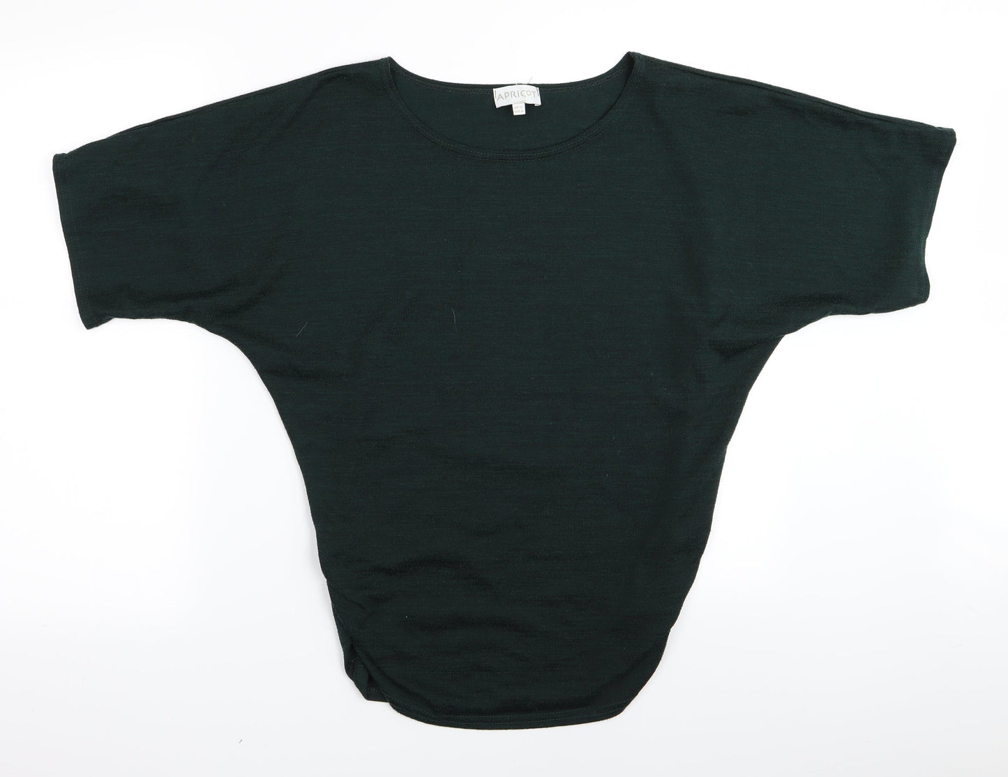 Womens UK Size 12 Apricot Green Basic T-Shirt