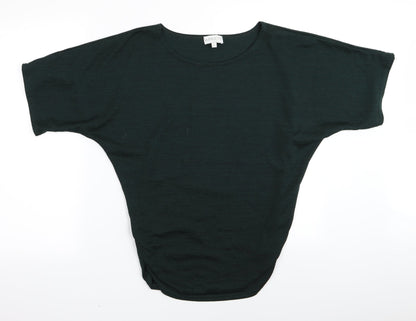Womens UK Size 12 Apricot Green Basic T-Shirt