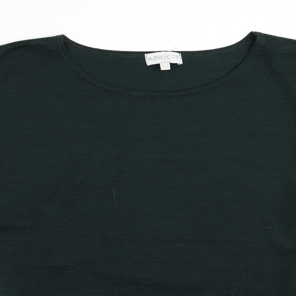 Womens UK Size 12 Apricot Green Basic T-Shirt