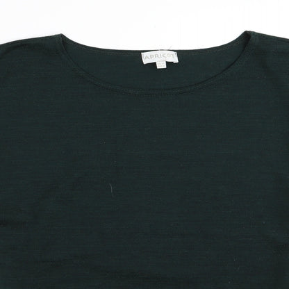 Womens UK Size 12 Apricot Green Basic T-Shirt