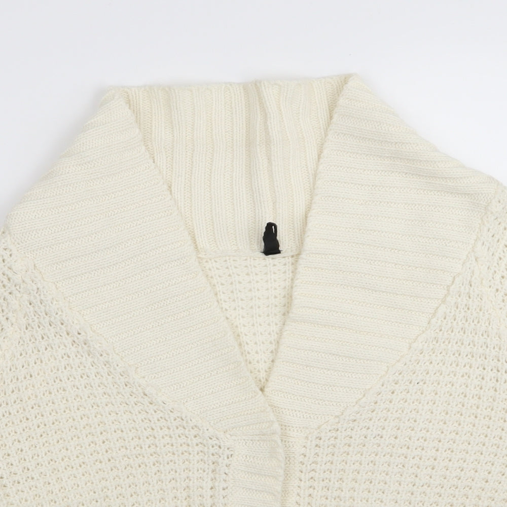 Cherokee Womens White   Cardigan Jumper Size M