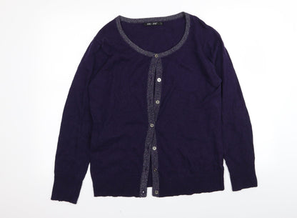 ze-ze Womens Purple   Cardigan Jumper Size L