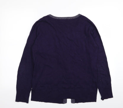 ze-ze Womens Purple   Cardigan Jumper Size L