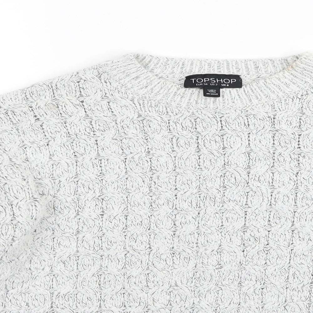 Topshop Womens Grey   Pullover Jumper Size 6