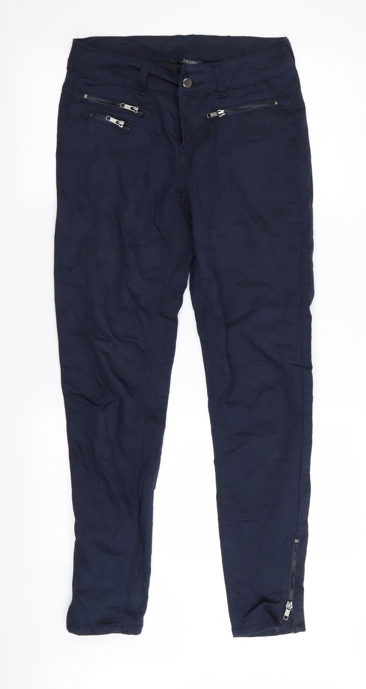 zavanna Womens Blue   Trousers  Size 8 L30 in