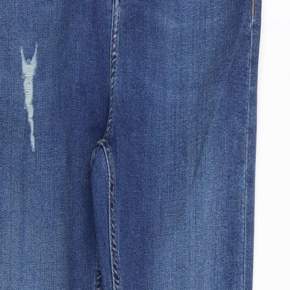 Topshop Womens Blue   Skinny Jeans Size 28 in L30 in - RIPPED JEANS
