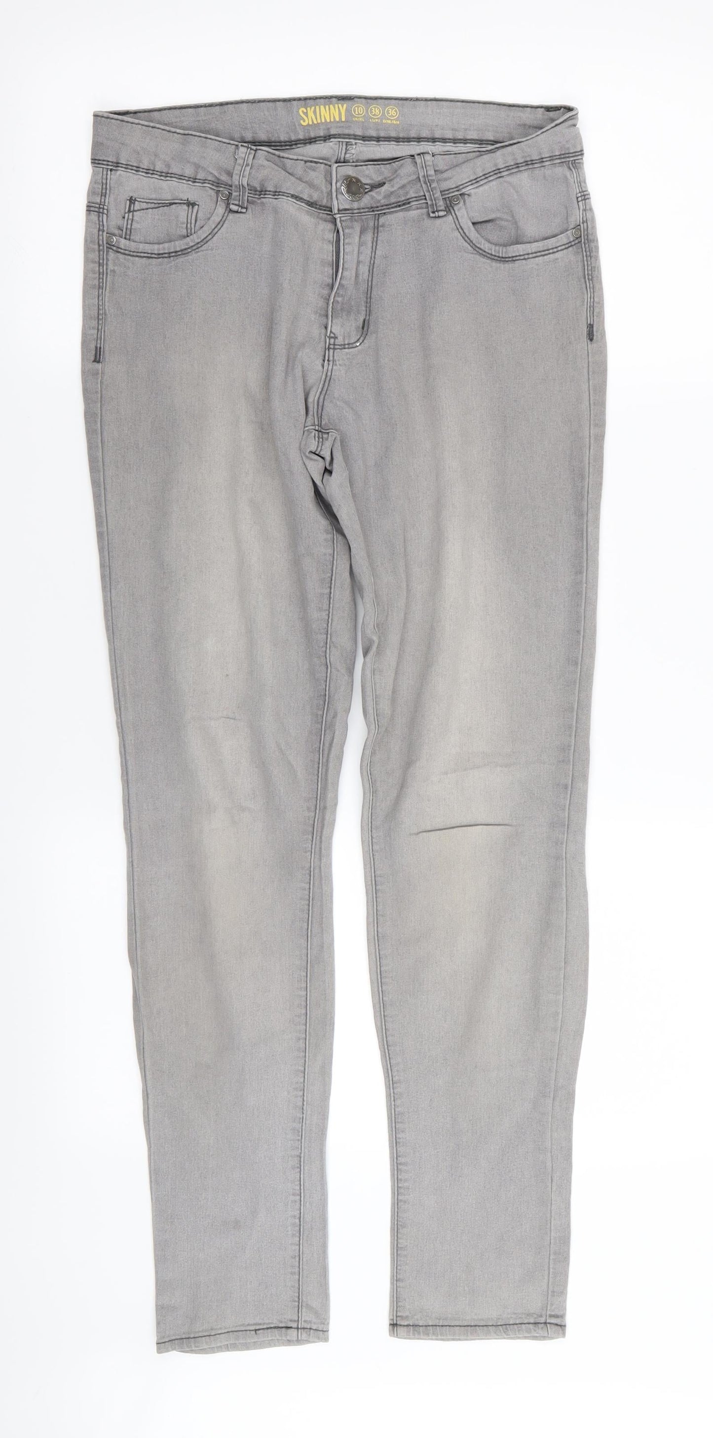 Womens UK Size 10 denim and co Regular Fit Skinny Grey Jeans