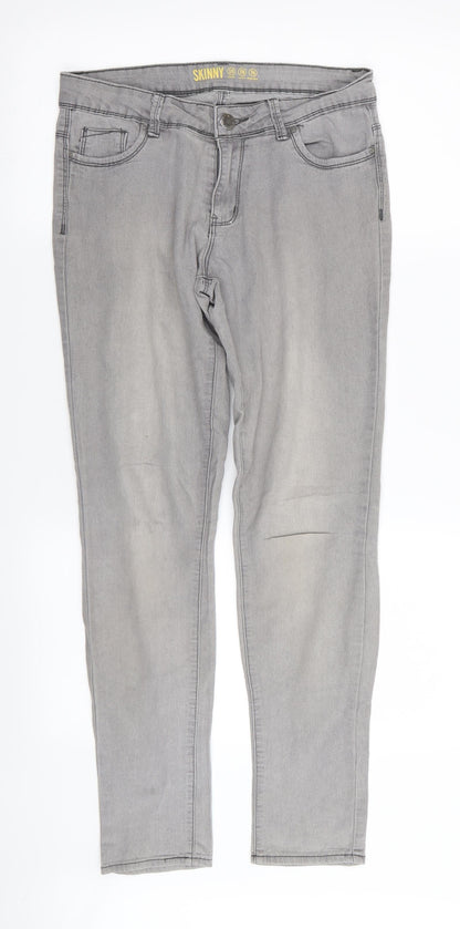 Womens UK Size 10 denim and co Regular Fit Skinny Grey Jeans