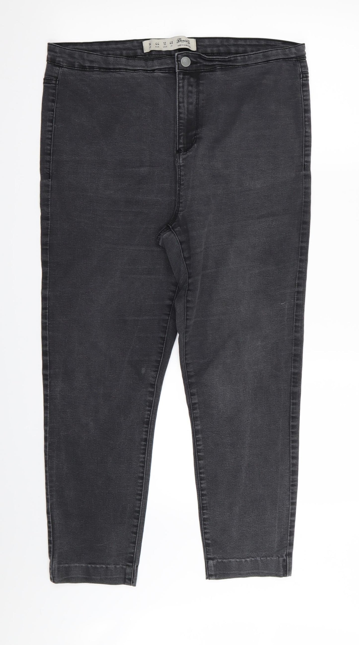 Womens UK Size 16 denim and co Regular Fit Skinny Black Jeans