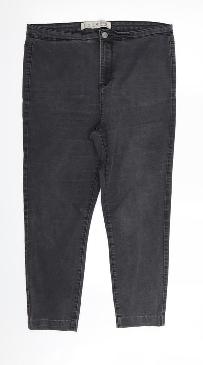 Womens UK Size 16 denim and co Regular Fit Skinny Black Jeans