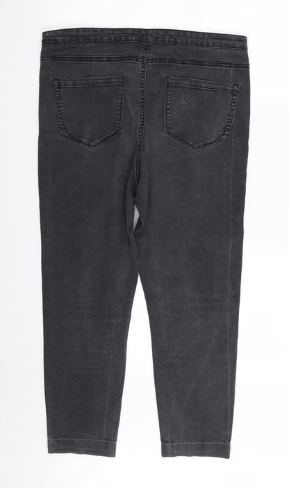 Womens UK Size 16 denim and co Regular Fit Skinny Black Jeans