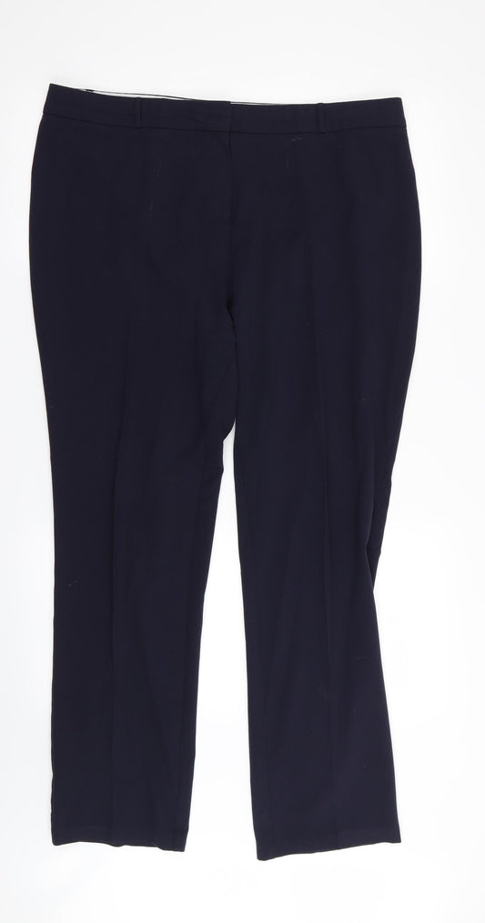 m&s Womens Blue   Trousers  Size 16 L30 in