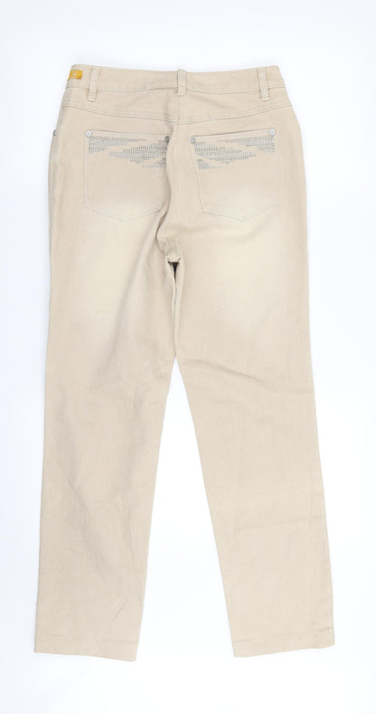 Mirage Womens Beige   Skinny Jeans Size 8 L28 in