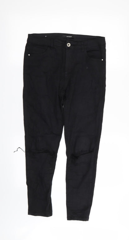 Womens UK Size 30 in GOODIES Regular Fit Skinny Black Jeans