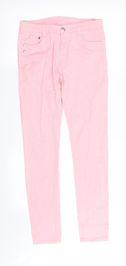 Womens UK Size 26 in Preworn Regular Fit Skinny Pink Jeans