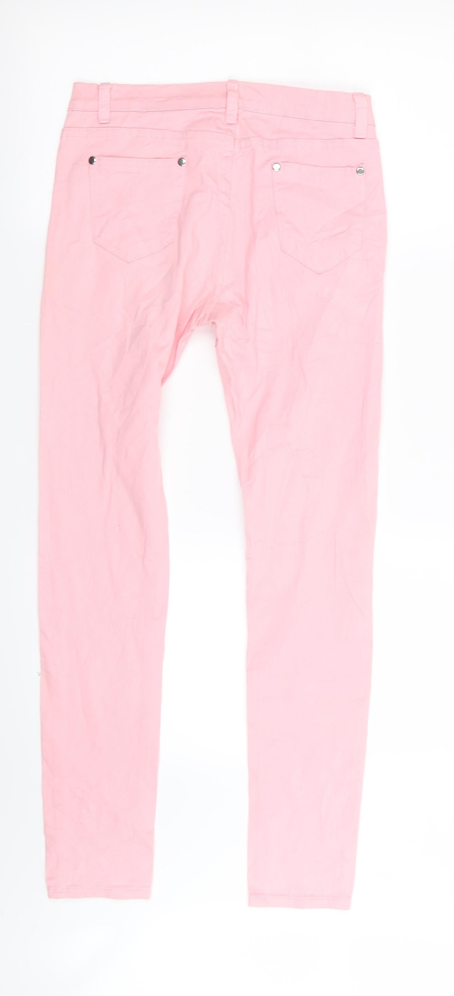 Womens UK Size 26 in Preworn Regular Fit Skinny Pink Jeans
