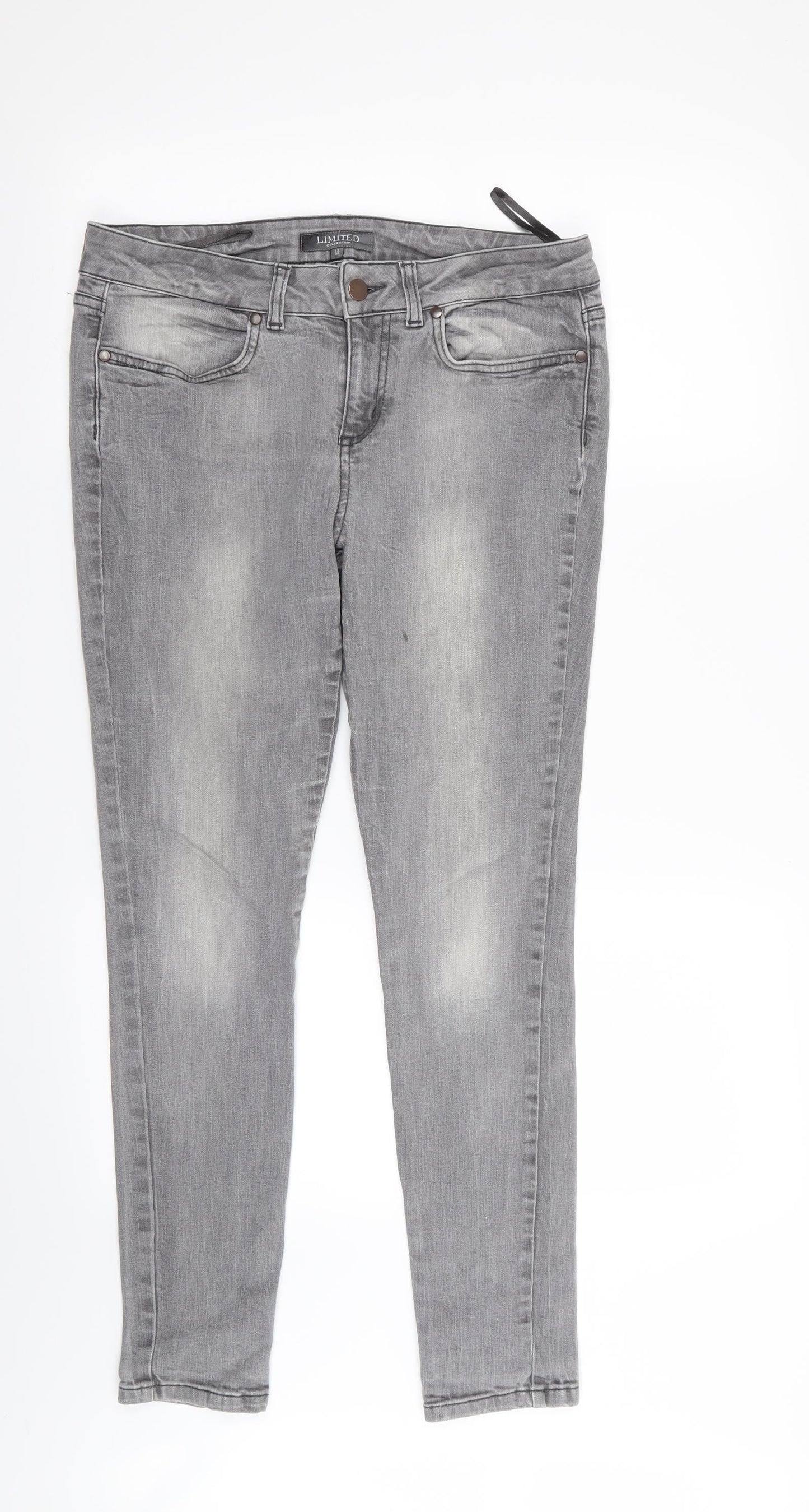 LIMITED Womens Grey   Skinny Jeans Size 12 L28 in