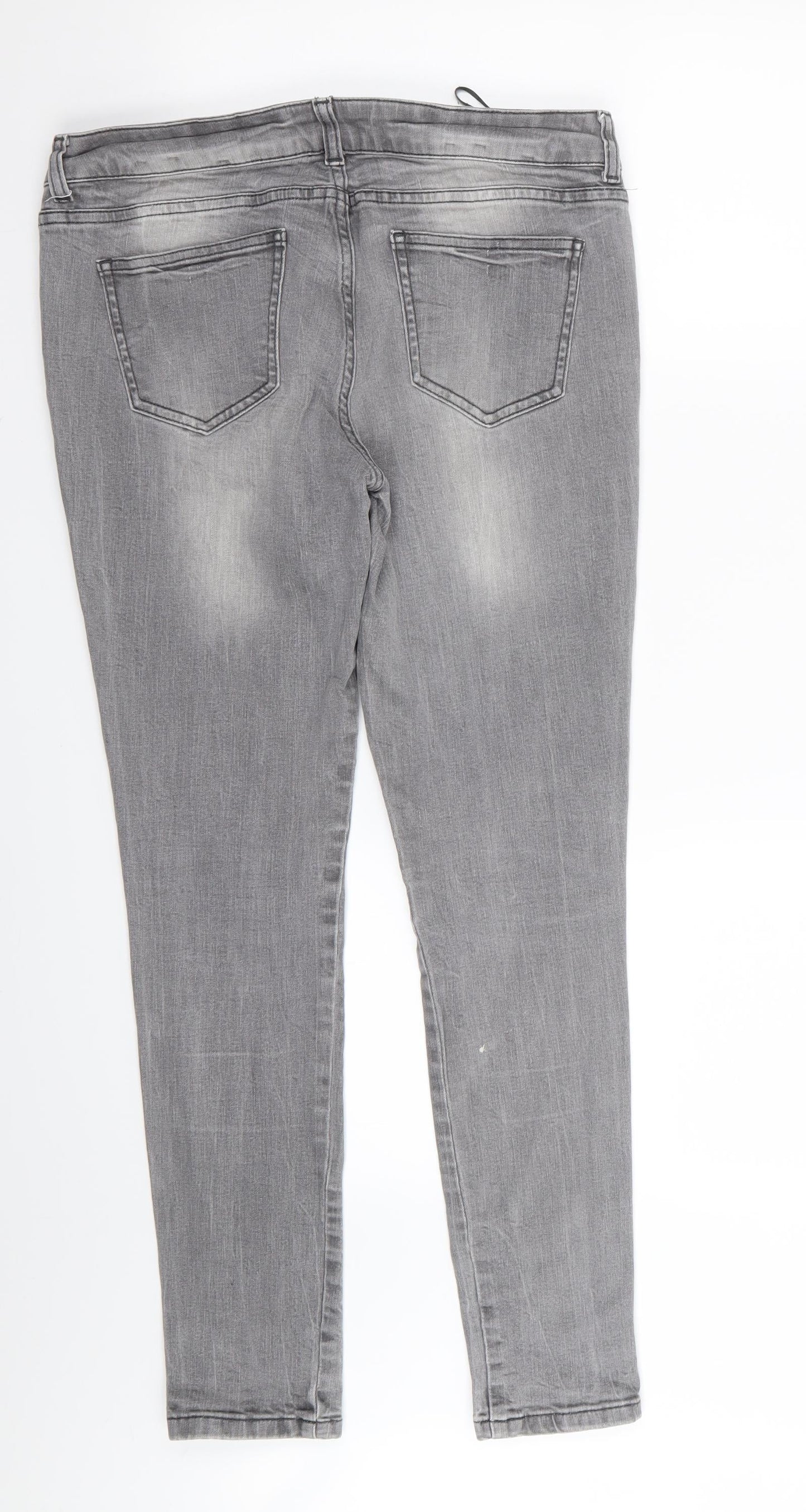 LIMITED Womens Grey   Skinny Jeans Size 12 L28 in