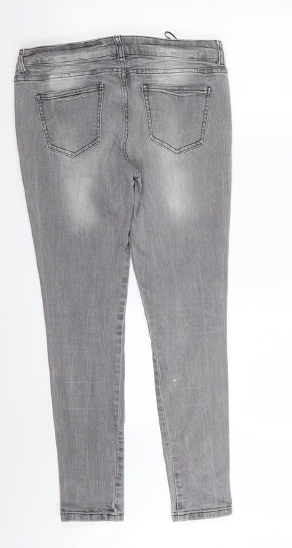LIMITED Womens Grey   Skinny Jeans Size 12 L28 in
