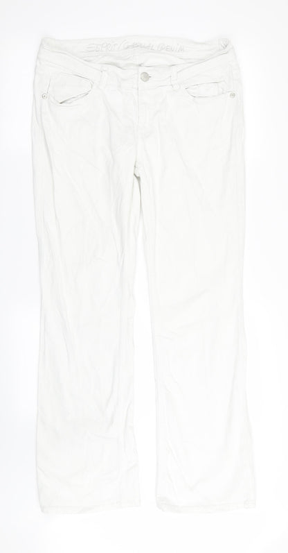 SPRIT CASUAL DENIM Womens White   Straight Jeans Size 32 in L33 in