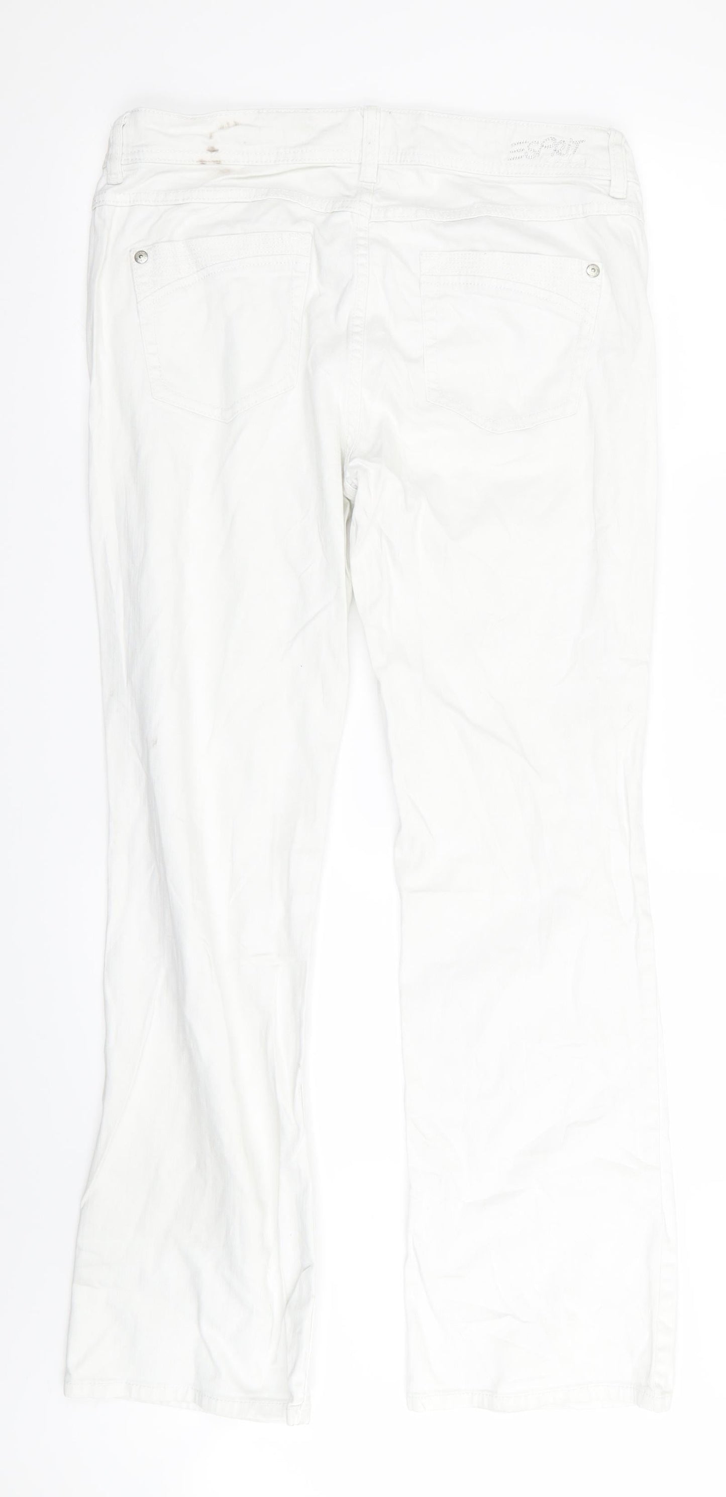 SPRIT CASUAL DENIM Womens White   Straight Jeans Size 32 in L33 in