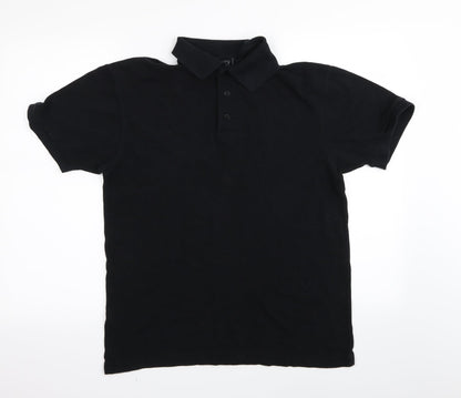 Easy Mens Black    Polo Size S
