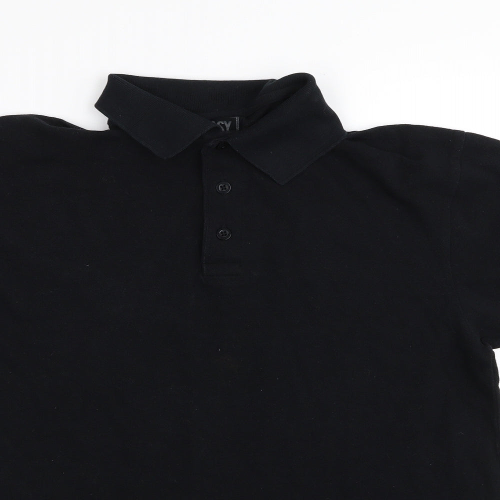Easy Mens Black    Polo Size S