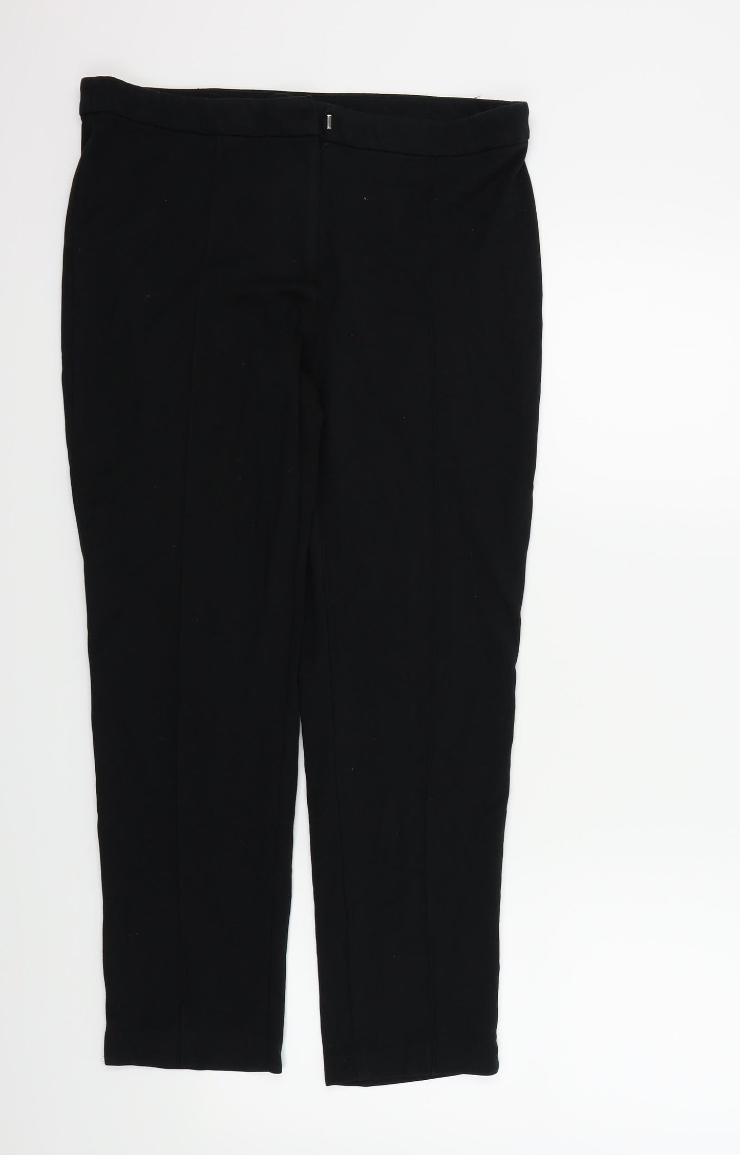 M&S Womens Black   Trousers  Size 12 L20 in