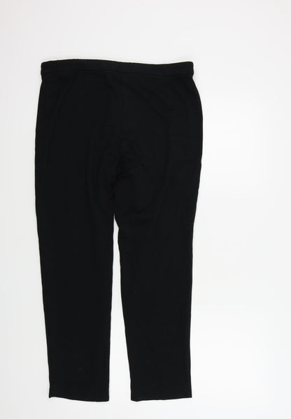 M&S Womens Black   Trousers  Size 12 L20 in