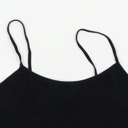 Womens UK Size 8 New Look Black Basic T-Shirt