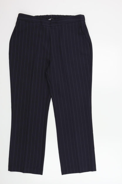 Womens UK Size 12 Preworn Regular Fit  Blue Trousers